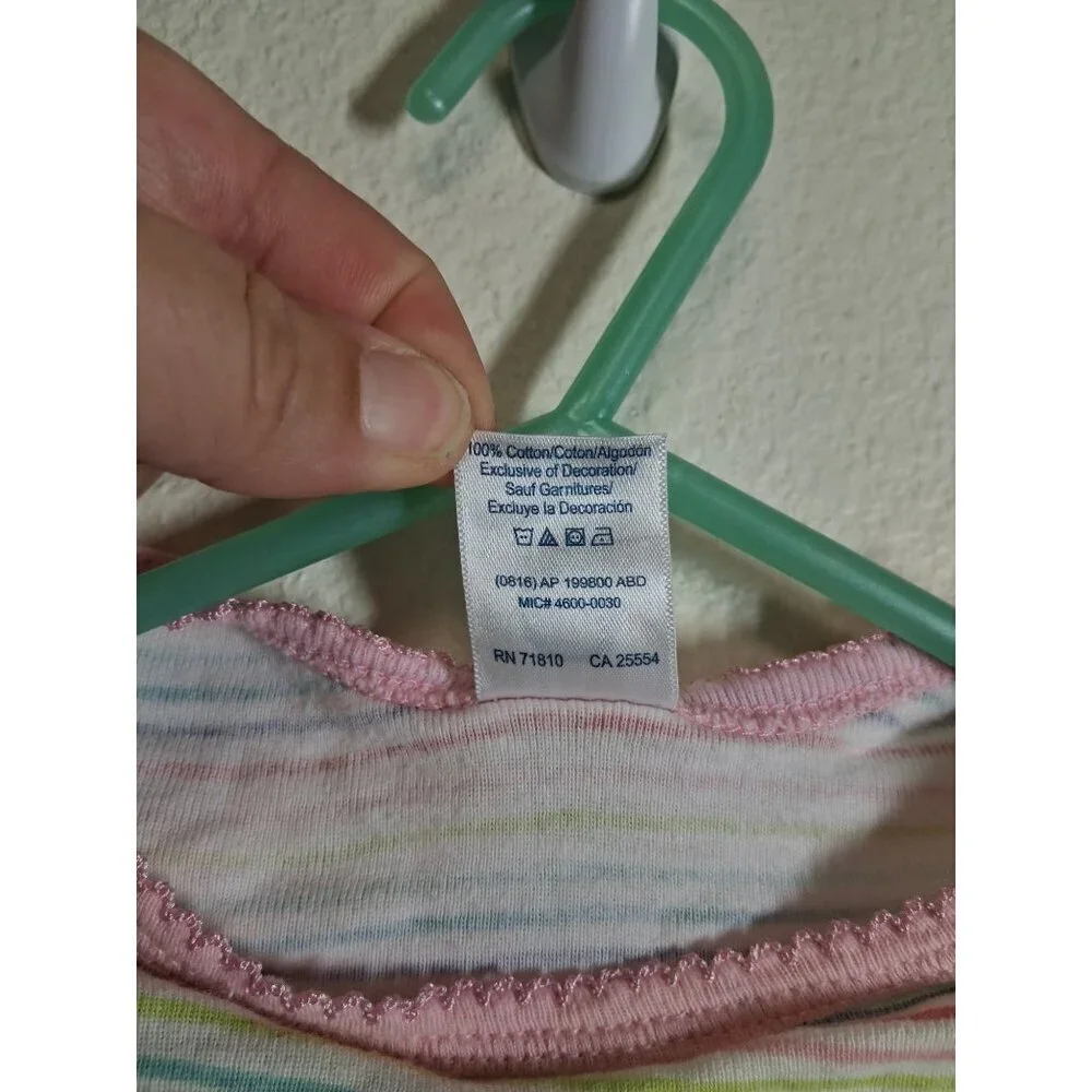 Gerber Cotton Sleep Sack Striped Owl Infant Baby Girls 0-6 Months